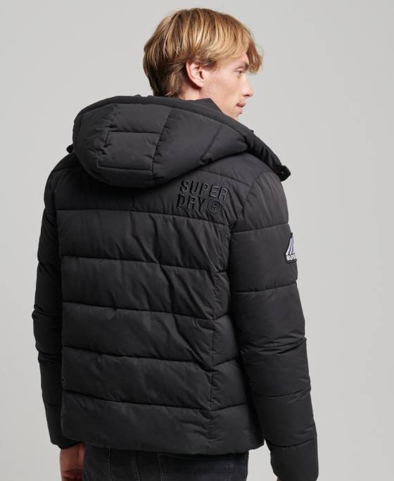 Superdry jachetă pufă de munte din microfibră îmbrăcăminte negru bărbați JX0Z1143