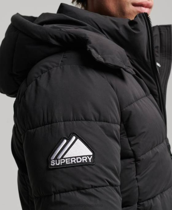 Superdry jachetă pufă de munte din microfibră îmbrăcăminte negru bărbați JX0Z1143