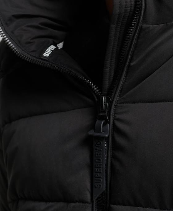 Superdry jachetă pufă de munte din microfibră îmbrăcăminte negru bărbați JX0Z1143