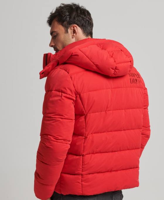 Superdry jachetă pufă de munte din microfibră îmbrăcăminte roșu bărbați JX0Z1115