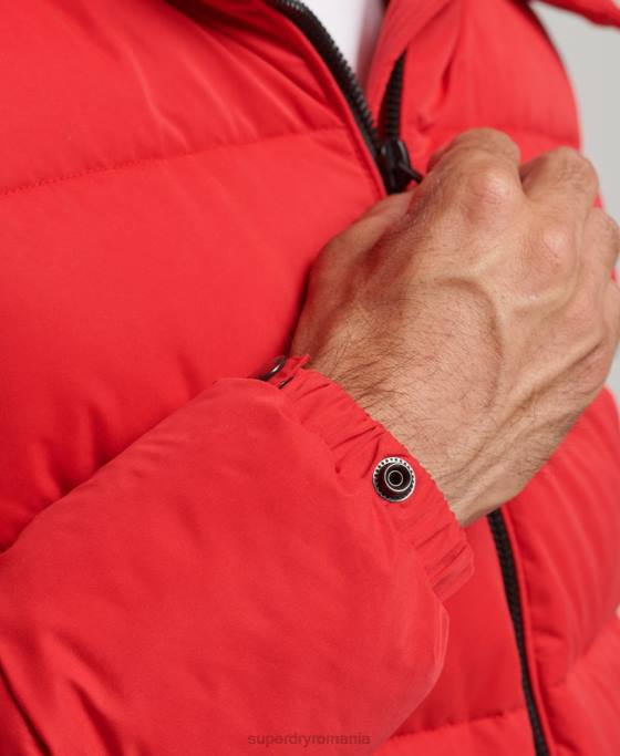 Superdry jachetă pufă de munte din microfibră îmbrăcăminte roșu bărbați JX0Z1115