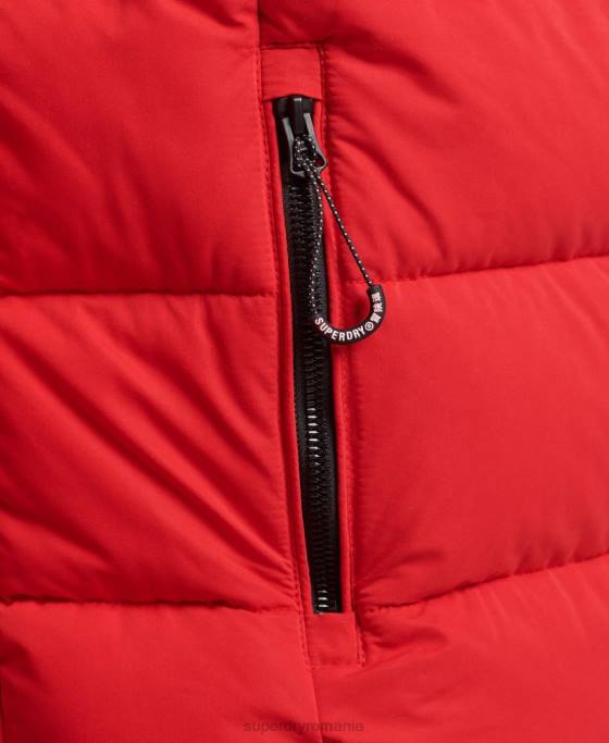 Superdry jachetă pufă de munte din microfibră îmbrăcăminte roșu bărbați JX0Z1115
