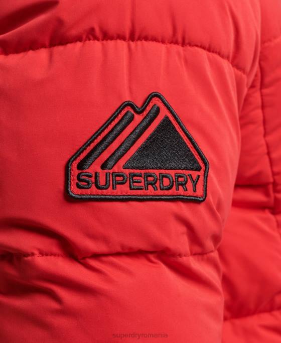 Superdry jachetă pufă de munte din microfibră îmbrăcăminte roșu bărbați JX0Z1115