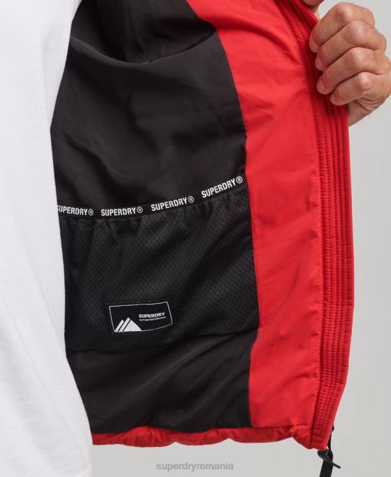 Superdry jachetă pufă de munte din microfibră îmbrăcăminte roșu bărbați JX0Z1115