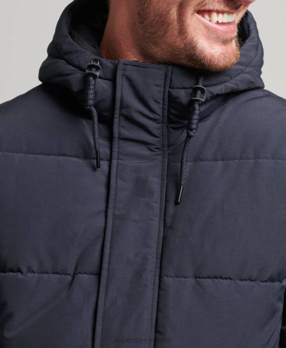 Superdry jachetă pufă de munte îmbrăcăminte marina bărbați JX0Z4559