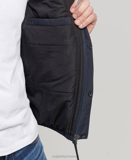 Superdry jachetă pufă de munte îmbrăcăminte marina bărbați JX0Z4559