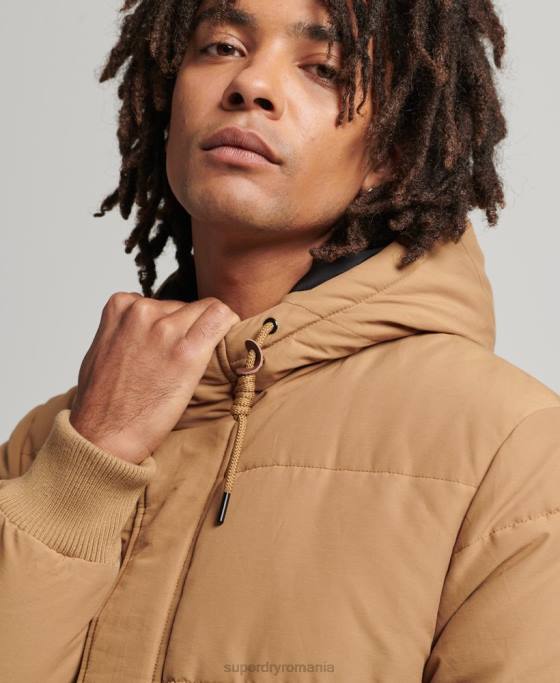 Superdry jachetă pufă de munte îmbrăcăminte maro bărbați JX0Z4467