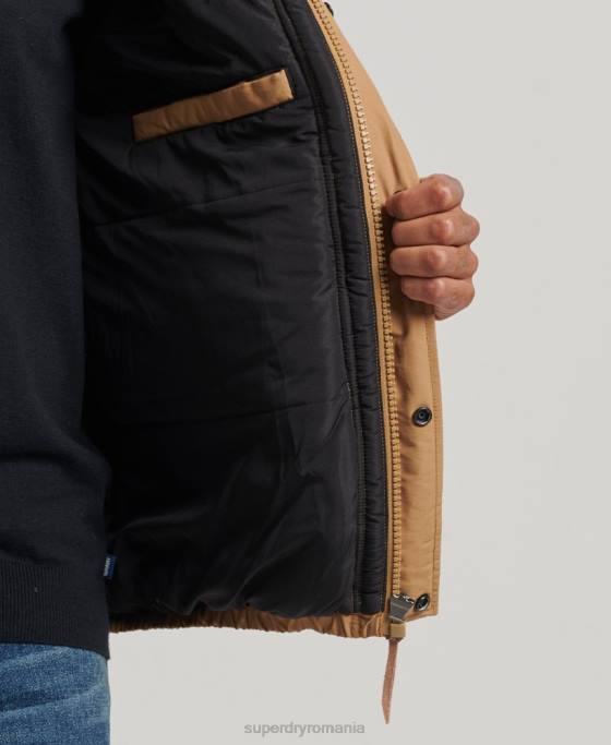 Superdry jachetă pufă de munte îmbrăcăminte maro bărbați JX0Z4467