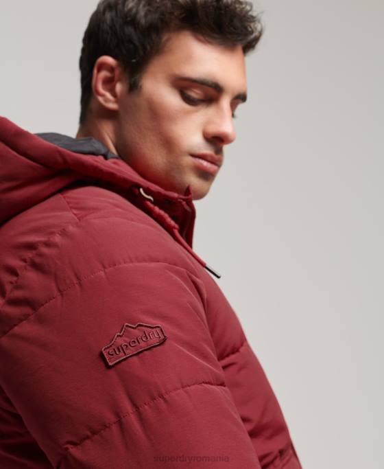 Superdry jachetă pufă de munte îmbrăcăminte roșu bărbați JX0Z4496