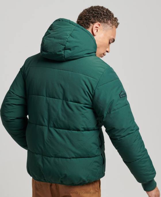 Superdry jachetă pufă de munte îmbrăcăminte verde bărbați JX0Z4516