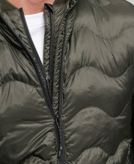 Superdry jachetă pufă lejeră scurtă matlasată îmbrăcăminte verde bărbați JX0Z4499
