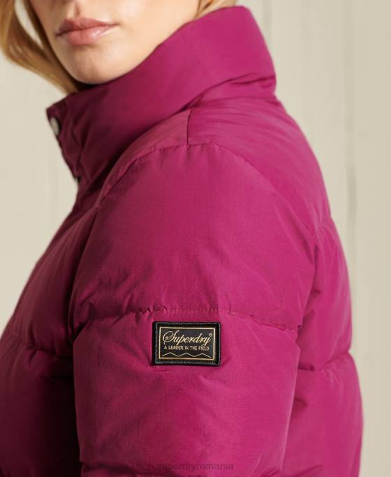 Superdry jachetă pufă retro source îmbrăcăminte Violet femei JX0Z5587