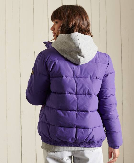 Superdry jachetă pufă retro source îmbrăcăminte Violet femei JX0Z5621