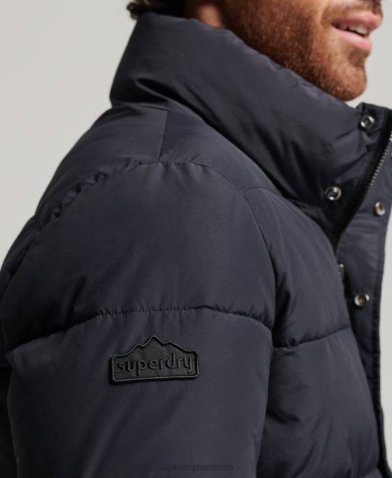Superdry jachetă pufă retro îmbrăcăminte gri inchis bărbați JX0Z4697