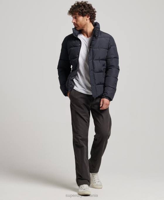 Superdry jachetă pufă retro îmbrăcăminte gri inchis bărbați JX0Z4697