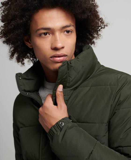 Superdry jachetă pufă retro îmbrăcăminte verde bărbați JX0Z4566