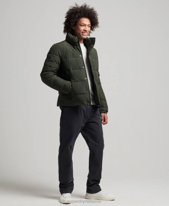 Superdry jachetă pufă retro îmbrăcăminte verde bărbați JX0Z4566