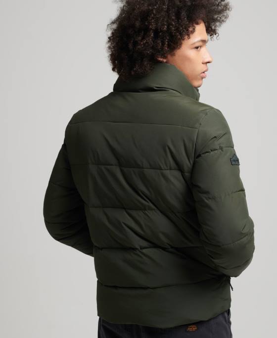 Superdry jachetă pufă retro îmbrăcăminte verde bărbați JX0Z4566