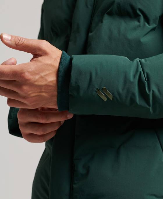 Superdry jachetă pufă scurtă îmbrăcăminte verde bărbați JX0Z5381