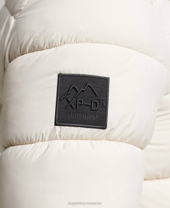 Superdry jachetă pufă sport xpd cu glugă îmbrăcăminte cremă bărbați JX0Z980