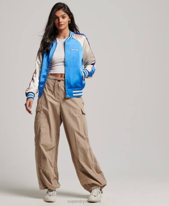 Superdry jachetă roller derby îmbrăcăminte albastru femei JX0Z2137
