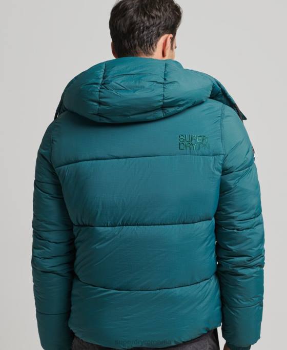 Superdry jachetă scurtă căptușită cu linia de margine îmbrăcăminte verde bărbați JX0Z973