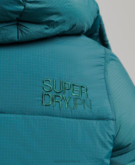 Superdry jachetă scurtă căptușită cu linia de margine îmbrăcăminte verde bărbați JX0Z973
