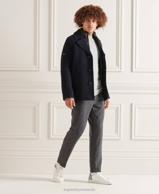 Superdry jachetă scurtă căptușită studios îmbrăcăminte marina bărbați JX0Z1036