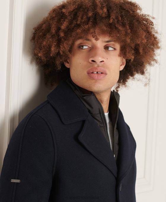 Superdry jachetă scurtă căptușită studios îmbrăcăminte marina bărbați JX0Z1036