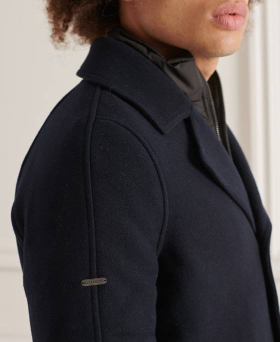 Superdry jachetă scurtă căptușită studios îmbrăcăminte marina bărbați JX0Z1036