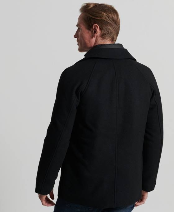 Superdry jachetă scurtă căptușită studios îmbrăcăminte negru bărbați JX0Z1145