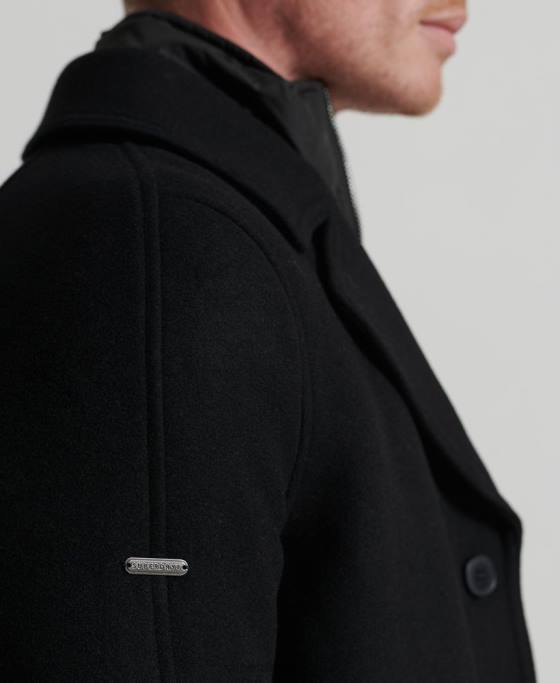 Superdry jachetă scurtă căptușită studios îmbrăcăminte negru bărbați JX0Z1145