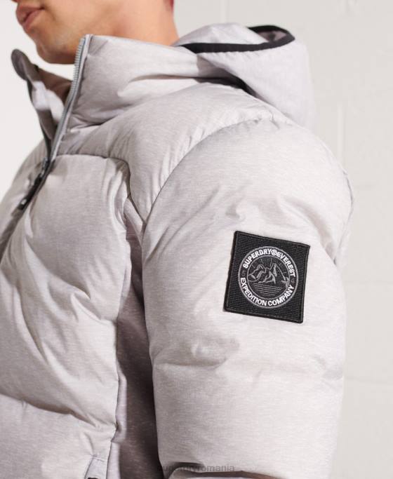 Superdry jachetă sd-breaker expedition down îmbrăcăminte gri deschis bărbați JX0Z4740