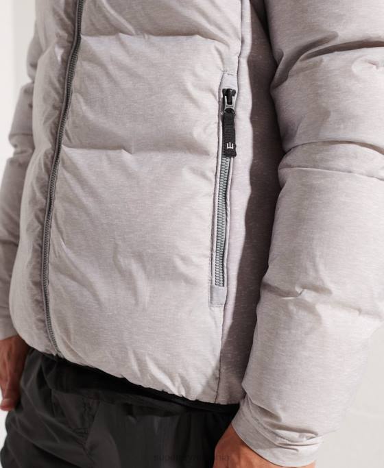 Superdry jachetă sd-breaker expedition down îmbrăcăminte gri deschis bărbați JX0Z4740