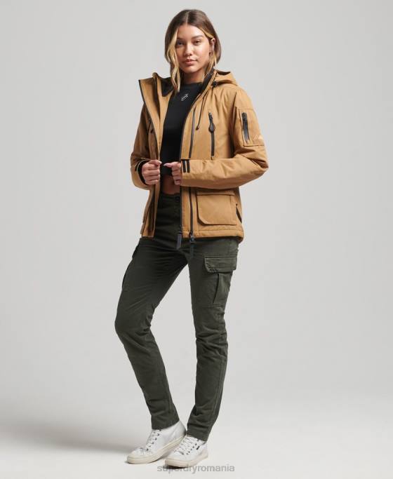 Superdry jachetă sd-wind ultimată din microfibră îmbrăcăminte maro femei JX0Z5611