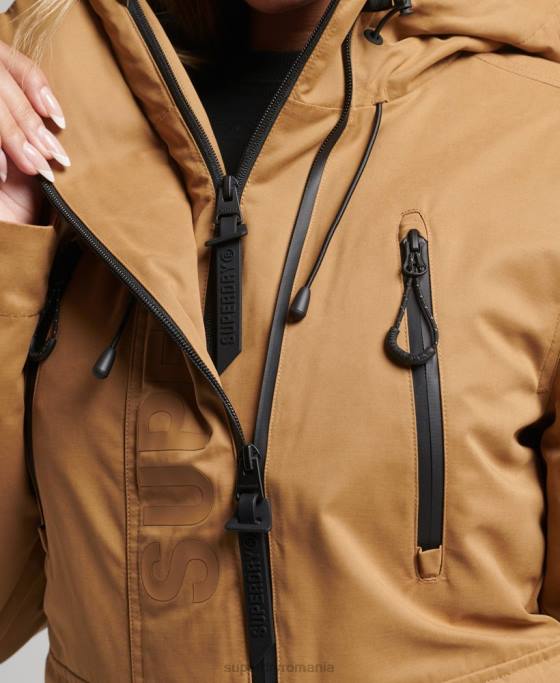 Superdry jachetă sd-wind ultimată din microfibră îmbrăcăminte maro femei JX0Z5611