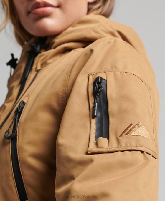 Superdry jachetă sd-wind ultimată din microfibră îmbrăcăminte maro femei JX0Z5611