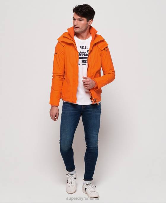 Superdry jachetă sd-windcheater cu glugă cu fermoar tehnic îmbrăcăminte albastru bărbați JX0Z4791