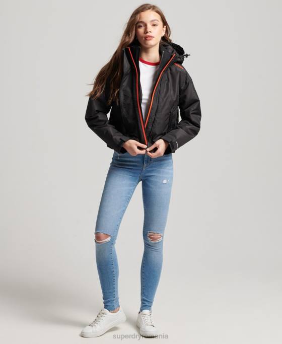 Superdry jachetă sd-windcheater îmbrăcăminte negru femei JX0Z3551