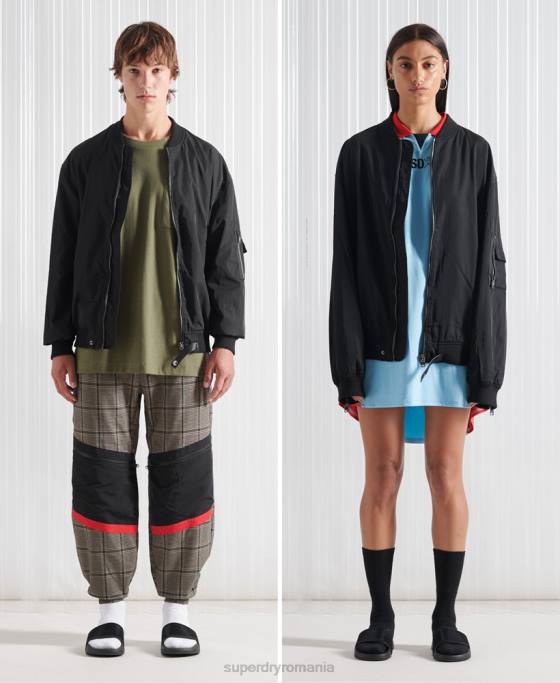 Superdry jachetă sdx future ma1 ediție limitată îmbrăcăminte negru bărbați JX0Z4790