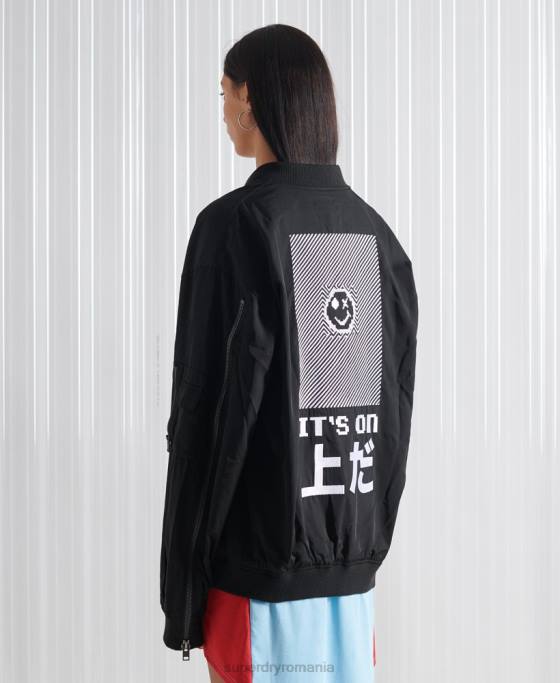 Superdry jachetă sdx future ma1 ediție limitată îmbrăcăminte negru bărbați JX0Z4790