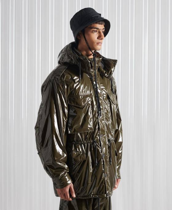 Superdry jachetă sdx m65 ediție limitată strălucitoare îmbrăcăminte verde bărbați JX0Z4584