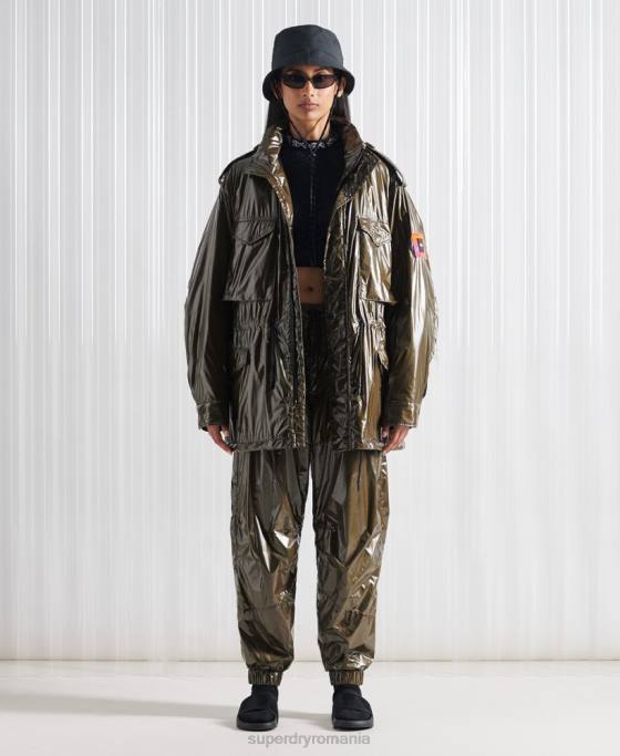 Superdry jachetă sdx m65 ediție limitată strălucitoare îmbrăcăminte verde bărbați JX0Z4584