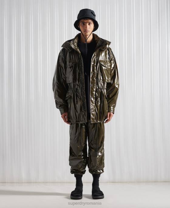 Superdry jachetă sdx m65 ediție limitată strălucitoare îmbrăcăminte verde bărbați JX0Z4584