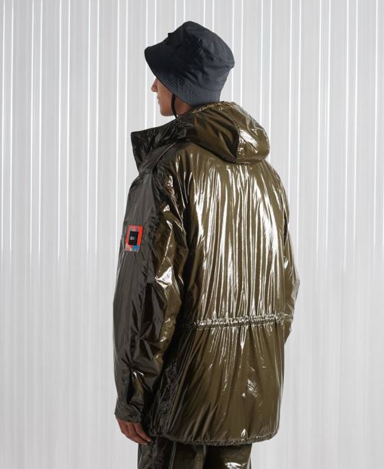 Superdry jachetă sdx m65 ediție limitată strălucitoare îmbrăcăminte verde bărbați JX0Z4584