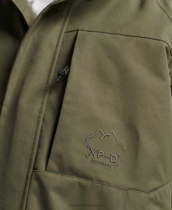 Superdry jachetă shell impermeabilă xpd îmbrăcăminte kaki bărbați JX0Z4693