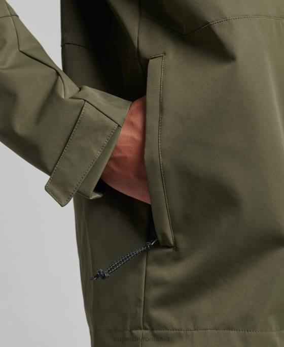 Superdry jachetă shell impermeabilă xpd îmbrăcăminte kaki bărbați JX0Z4693
