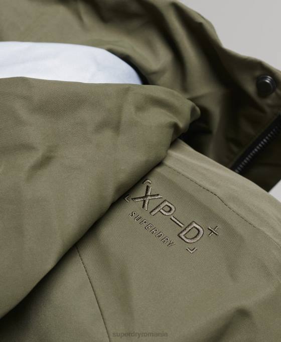 Superdry jachetă shell impermeabilă xpd îmbrăcăminte kaki bărbați JX0Z4693