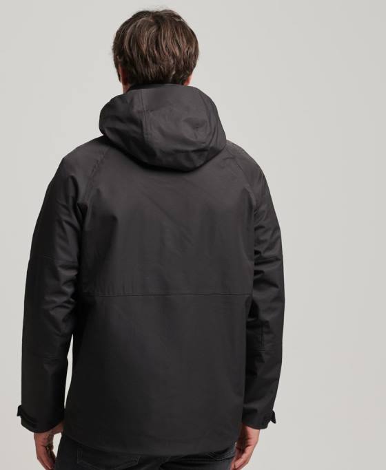 Superdry jachetă shell impermeabilă xpd îmbrăcăminte negru bărbați JX0Z4553