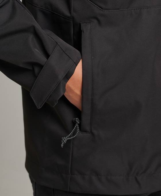 Superdry jachetă shell impermeabilă xpd îmbrăcăminte negru bărbați JX0Z4553